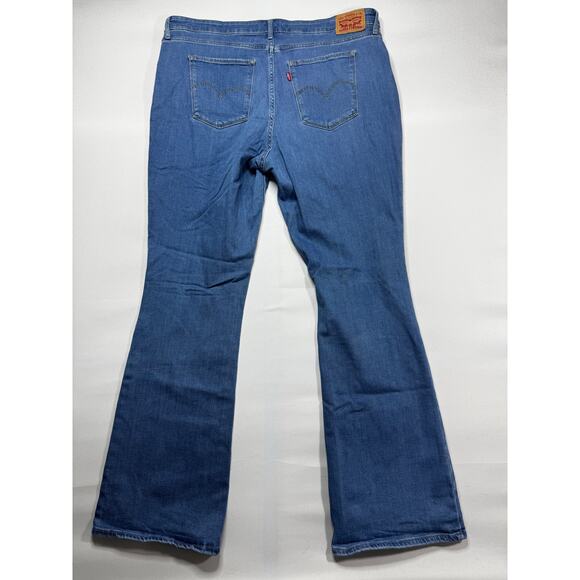 Levi's 725 Women's High Rise Bootcut Blue Stretch Denim Jeans - 34x32 (36x32) - Picture 2 of 7